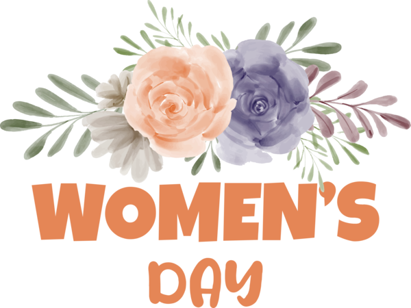 Transparent International Women's Day Drawing Floral design Design for Women's Day for International Womens Day