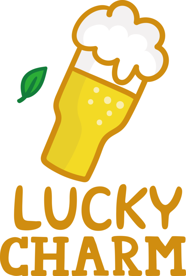Transparent St. Patrick's Day Logo Cartoon Design for Go Luck for St Patricks Day