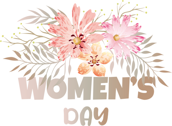 Transparent International Women's Day Flower Floral design Transparency for Women's Day for International Womens Day