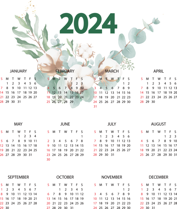 Transparent New Year calendar Aztec sun stone Design for Printable 2024 Calendar for New Year