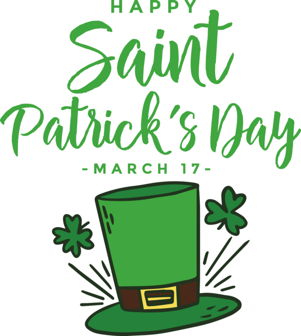 Transparent St. Patrick's Day Leaf Flower Logo for Saint Patrick for St Patricks Day