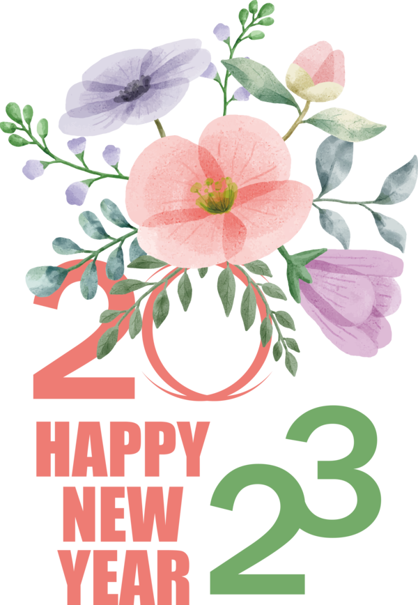 Transparent New Year Design Line art Visual arts for Happy New Year 2023 for New Year