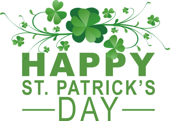 Transparent St. Patrick's Day Leaf Flower Logo for Saint Patrick for St Patricks Day
