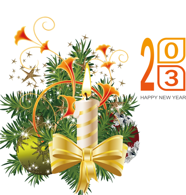 Transparent New Year Christmas Design Drawing for Happy New Year 2023 for New Year