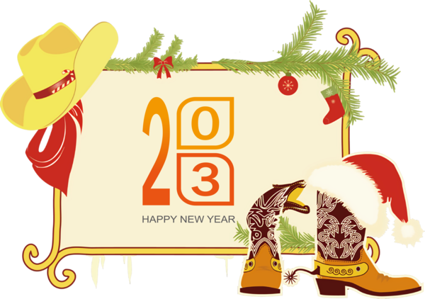 Transparent New Year Christmas Bauble Garland for Happy New Year 2023 for New Year