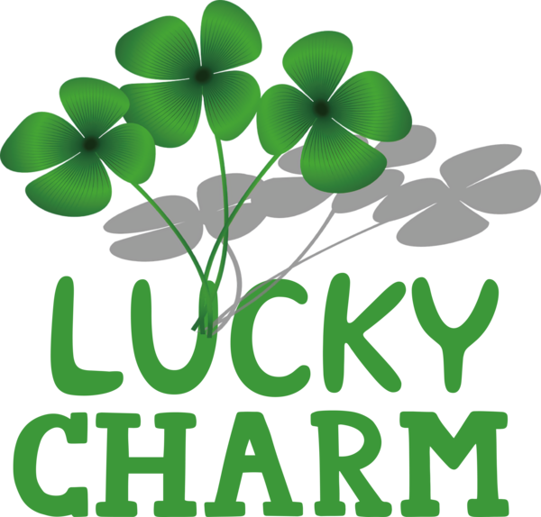 Transparent St. Patrick's Day Leaf Shamrock Plant stem for Go Luck for St Patricks Day