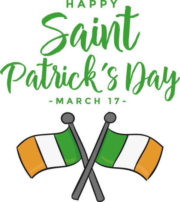Transparent St. Patrick's Day Human Logo Symbol for Saint Patrick for St Patricks Day