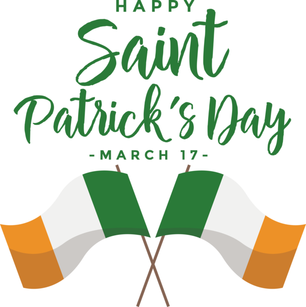Transparent St. Patrick's Day Human Logo Design for Saint Patrick for St Patricks Day