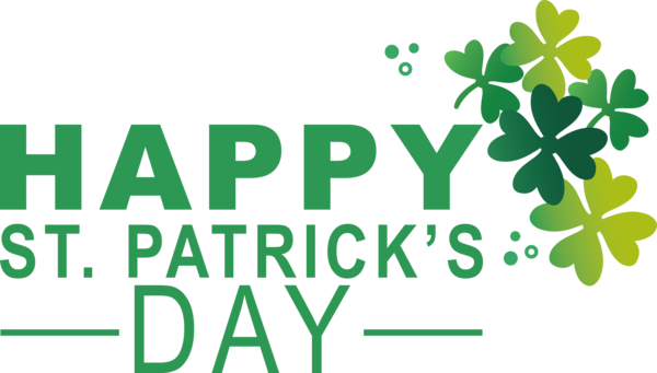 Transparent St. Patrick's Day Leaf Logo Shamrock for Saint Patrick for St Patricks Day