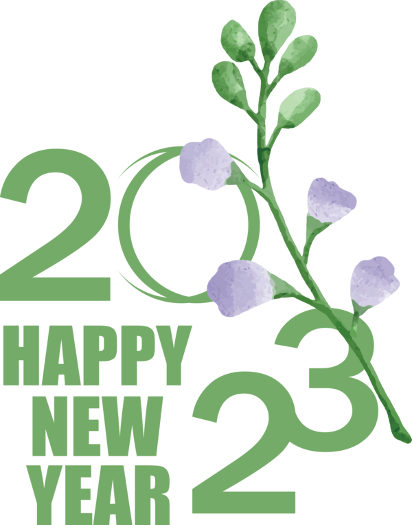 Transparent New Year Birthday Holiday Design for Happy New Year 2023 for New Year
