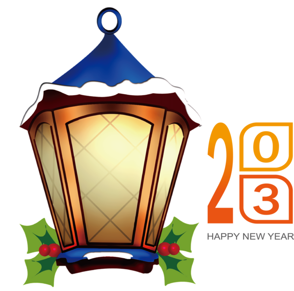 Transparent New Year Christmas Graphics Lantern Flashlight for Happy New Year 2023 for New Year