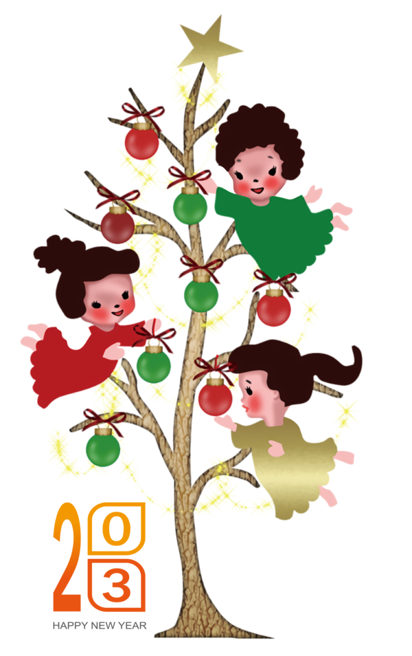 Transparent New Year Christmas Flower Drawing for Happy New Year 2023 for New Year