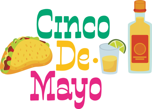 Transparent Cinco de mayo Logo Design Yellow for Fifth of May for Cinco De Mayo