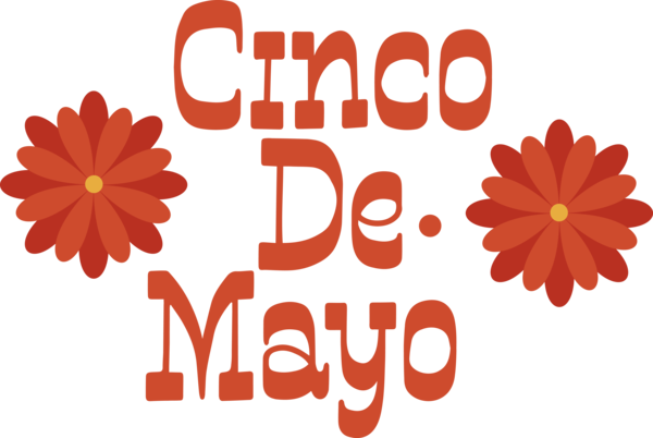 Transparent Cinco de mayo Flower Line Logo for Fifth of May for Cinco De Mayo