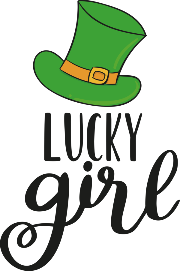 Transparent St. Patrick's Day Logo Hat Plant for Go Luck for St Patricks Day