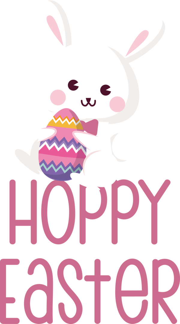 Transparent Easter Easter Bunny Design Logo for Easter Day for Easter