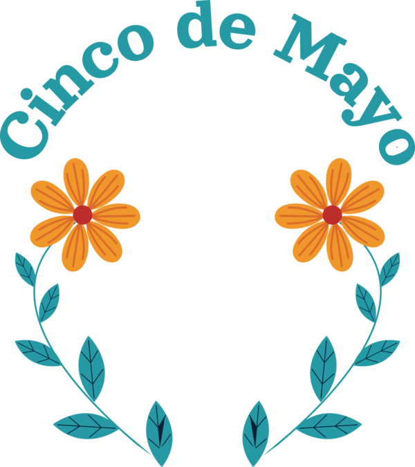 Transparent Cinco de mayo Leaf  Design for Fifth of May for Cinco De Mayo
