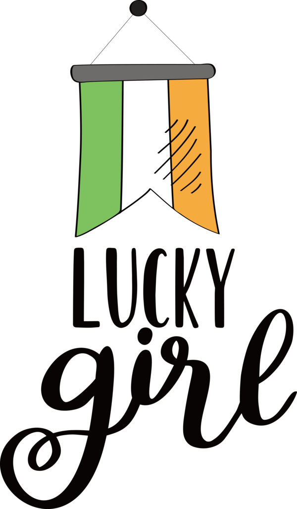 Transparent St. Patrick's Day Logo Line Tree for Go Luck for St Patricks Day