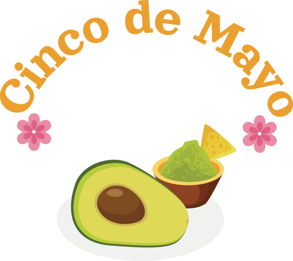 Transparent Cinco de mayo Design Flower Fruit for Fifth of May for Cinco De Mayo