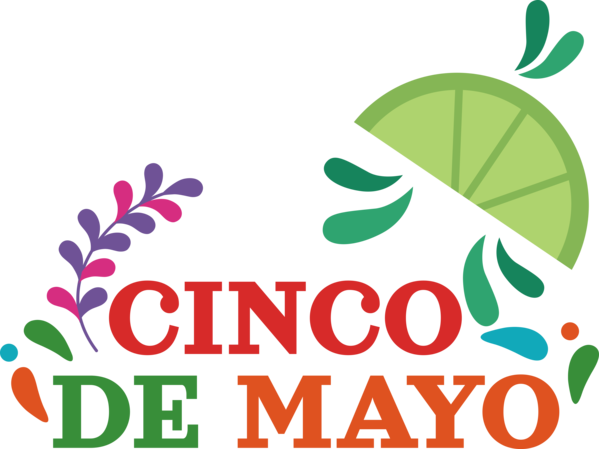 Transparent Cinco de mayo Logo Leaf Design for Fifth of May for Cinco De Mayo