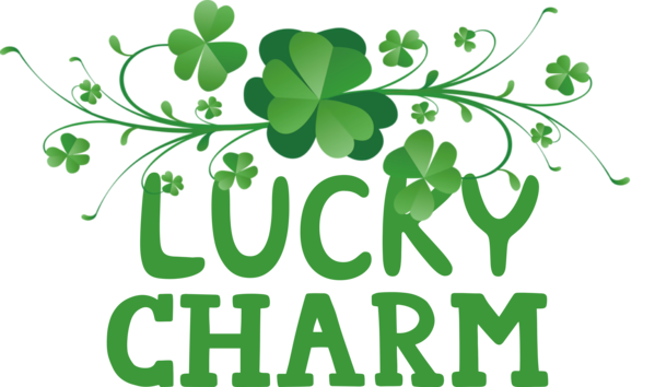 Transparent St. Patrick's Day Leaf Plant stem Logo for Go Luck for St Patricks Day