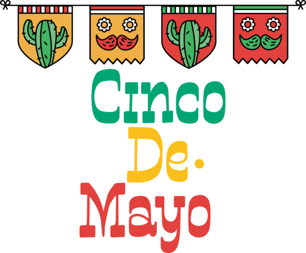 Transparent Cinco de mayo Logo Line Meter for Fifth of May for Cinco De Mayo