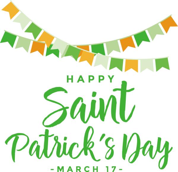 Transparent St. Patrick's Day Leaf Design Line for Saint Patrick for St Patricks Day