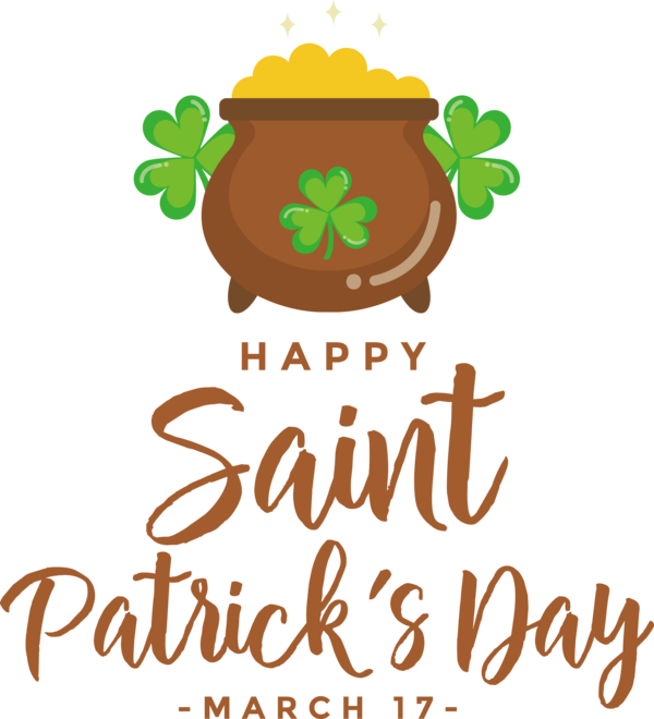 Transparent St. Patrick's Day Leaf Logo Tree for Saint Patrick for St Patricks Day