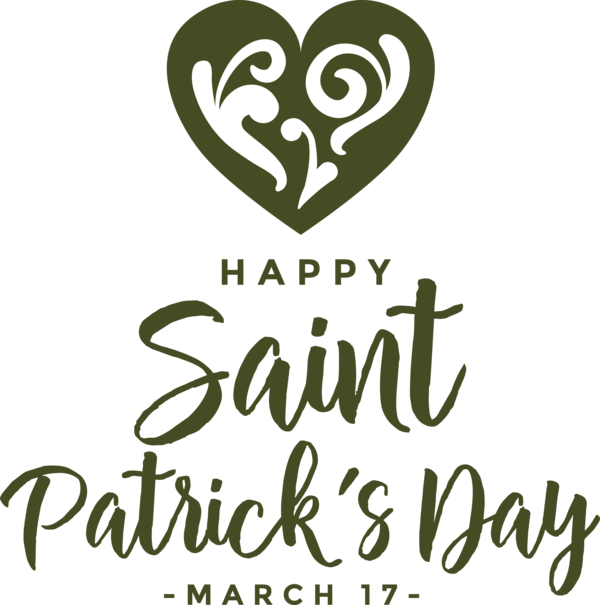 Transparent St. Patrick's Day Logo Font Rope for Saint Patrick for St Patricks Day