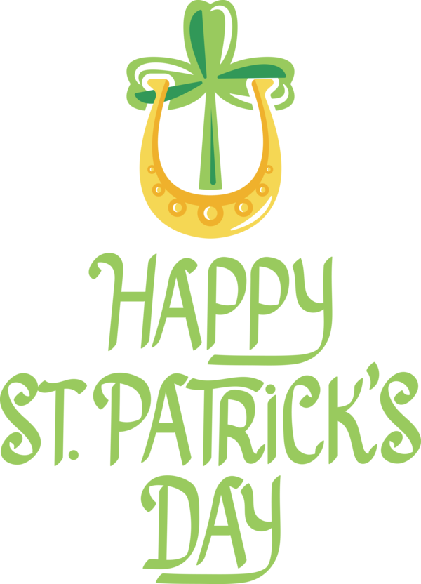 Transparent St. Patrick's Day Leaf Logo Symbol for Saint Patrick for St Patricks Day