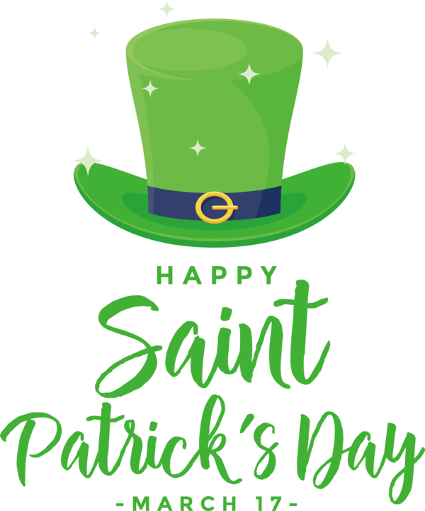 Transparent St. Patrick's Day Logo Leaf Hat for Saint Patrick for St Patricks Day