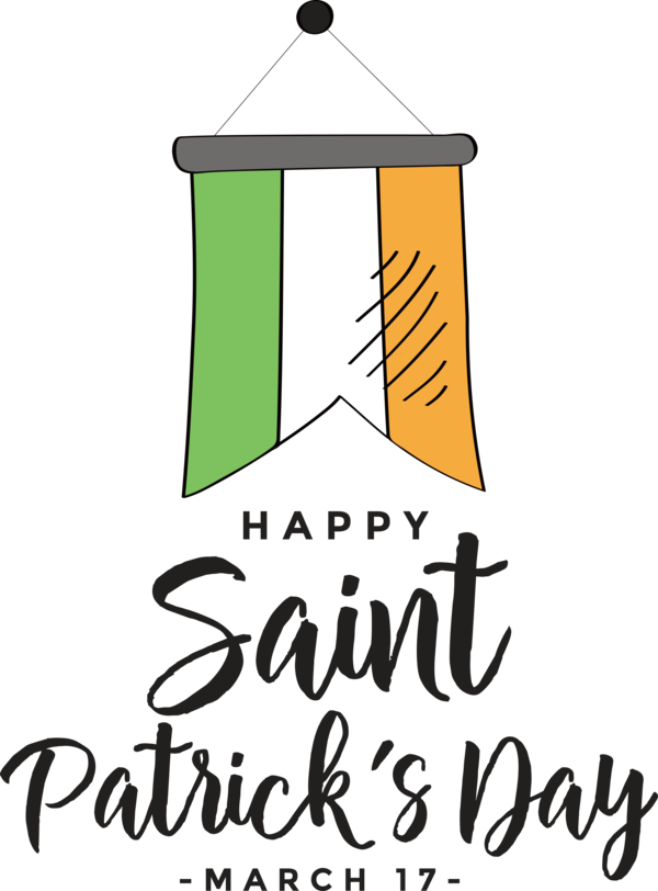 Transparent St. Patrick's Day Logo Line Meter for Saint Patrick for St Patricks Day