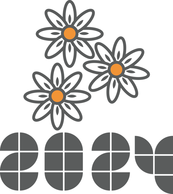 Transparent New Year Rhode Island School of Design (RISD) Design Floral design for Happy New Year 2024 for New Year