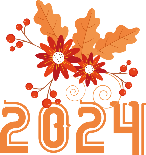 Transparent New Year calendar January calendar! Lunar calendar for Happy New Year 2024 for New Year
