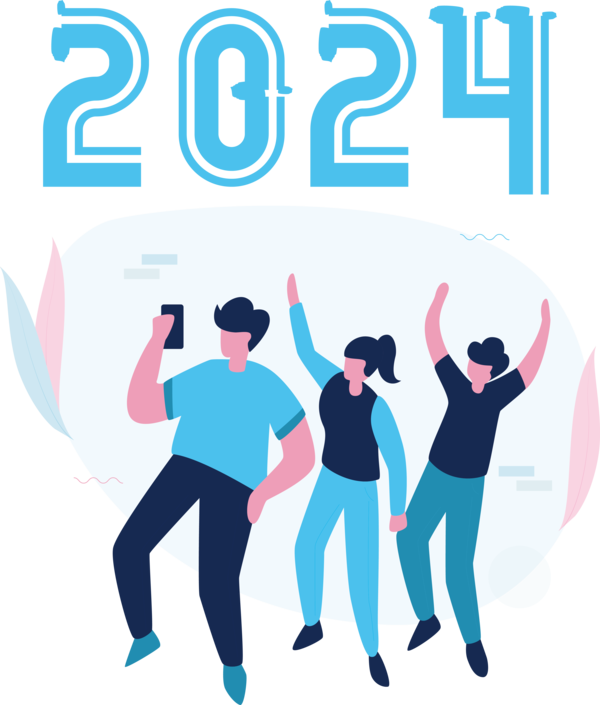 Transparent New Year Drawing International Friendship Day Design for Happy New Year 2024 for New Year