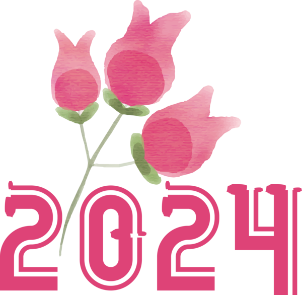 Transparent New Year Sticker Mother's Day T-Shirt for Happy New Year 2024 for New Year