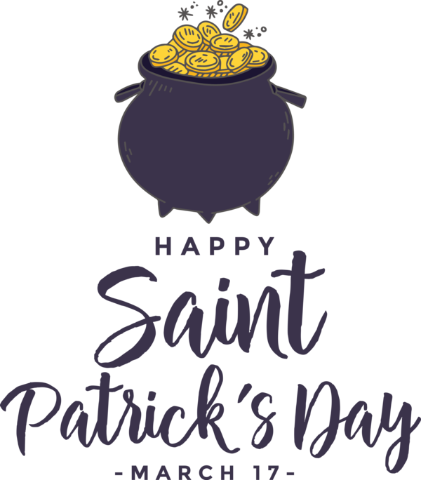 Transparent St. Patrick's Day Logo Font Meter for Saint Patrick for St Patricks Day
