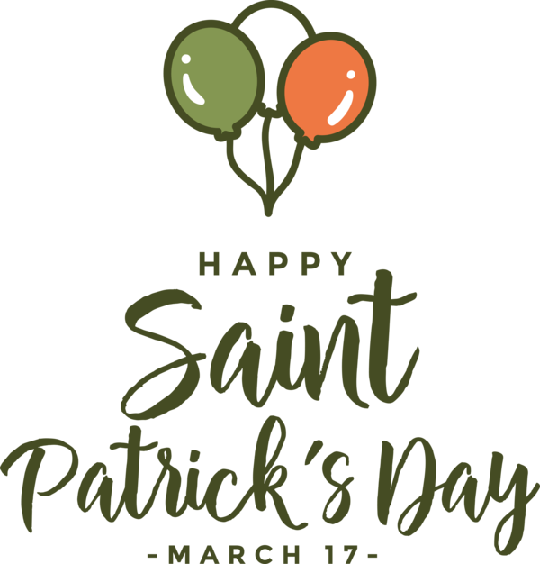 Transparent holidays Logo Line Happiness for Saint Patricks Day for Holidays