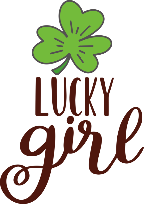 Transparent St. Patrick's Day Flower Plant stem Logo for Go Luck for St Patricks Day