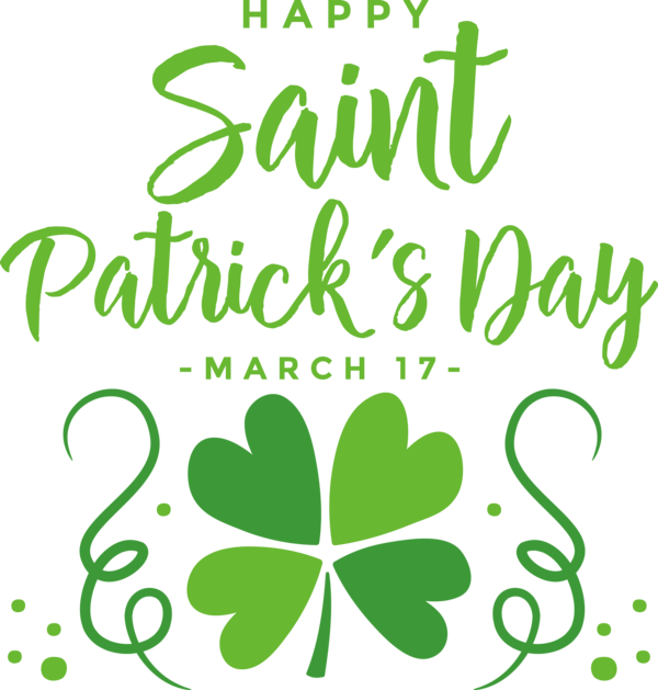 Transparent holidays Leaf Plant stem Logo for Saint Patricks Day for Holidays