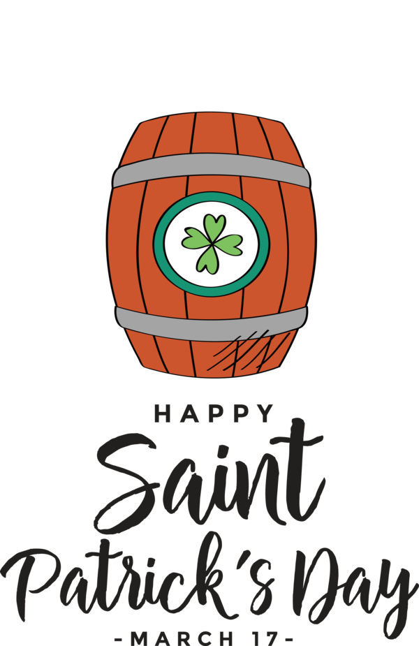 Transparent St. Patrick's Day Human Cartoon Logo for Saint Patrick for St Patricks Day