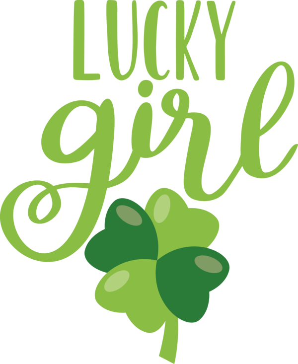Transparent St. Patrick's Day Leaf Logo Plant stem for Go Luck for St Patricks Day