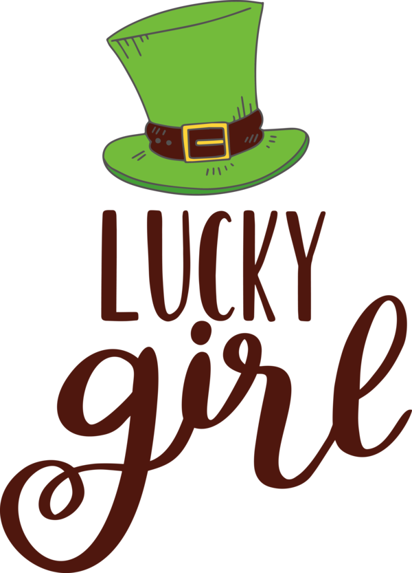 Transparent St. Patrick's Day Logo Hat Plant for Go Luck for St Patricks Day