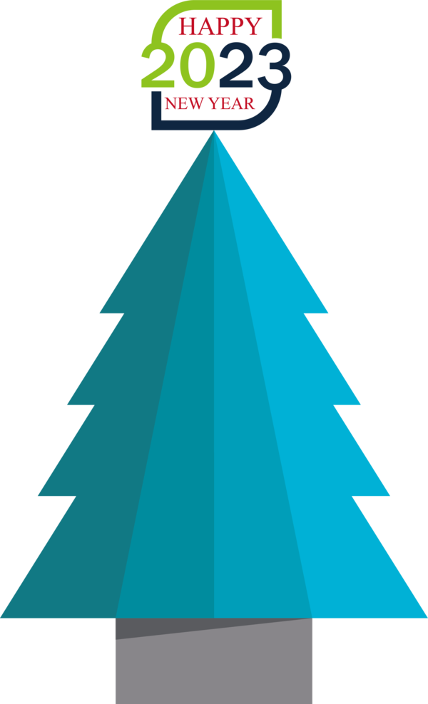 Transparent New Year Tree Christmas Tree Icon for Happy New Year 2023 for New Year