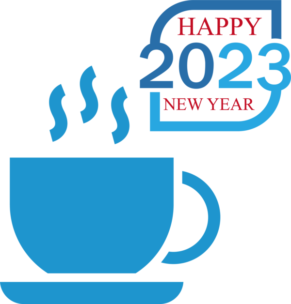 Transparent New Year Human Logo Line for Happy New Year 2023 for New Year