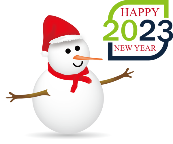 Transparent New Year Snow Christmas Doll for Happy New Year 2023 for New Year