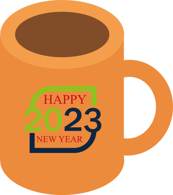 Transparent New Year Mug Coffee Coffee cup for Happy New Year 2023 for New Year