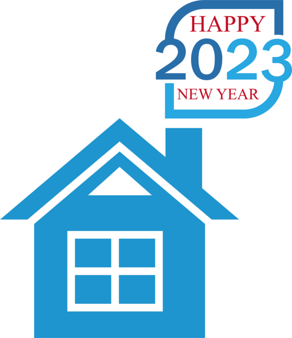 Transparent New Year Home Icon Nursing home for Happy New Year 2023 for New Year