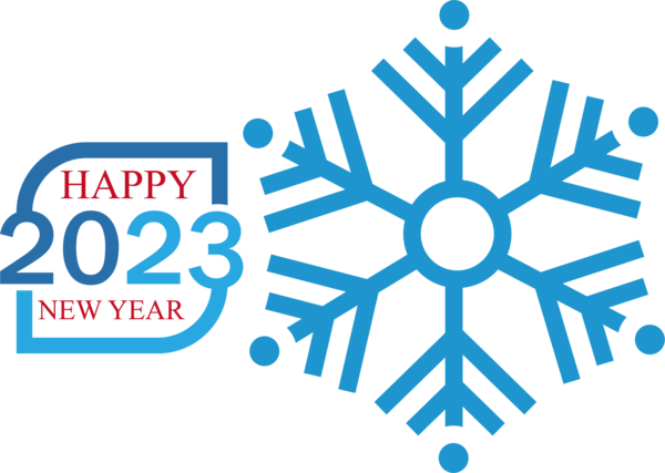 Transparent New Year Snowflake Christmas Icon for Happy New Year 2023 for New Year