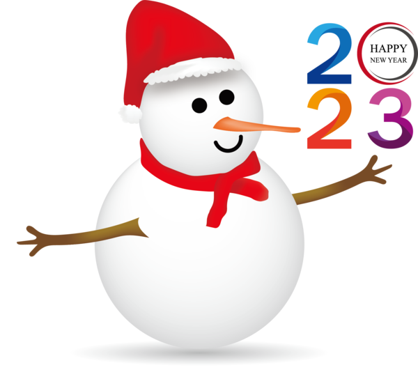 Transparent New Year 2023 NEW YEAR Snowman Snow for Happy New Year 2023 for New Year